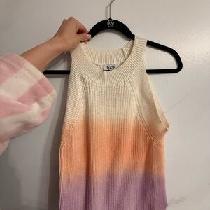 525 America Women's Ombre Knit Tank Top - Cream, Orange, Purple